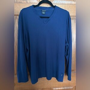 Calvin Klein Jeans Navy Long Sleeve V-Neck Shirt Medium Women’s